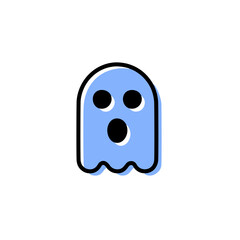 Blue ghost icon. Element of horror genre icon for mobile concept and web apps. Thin line ghosts icon can be used for web and mobile.