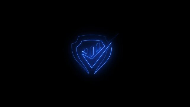 Abstract neon arrow growth , success concept. Profit growing icon animation. Growing business graph symbol animation.
