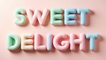 Soft Pastel 3D Letters for Sweet Delight Theme
