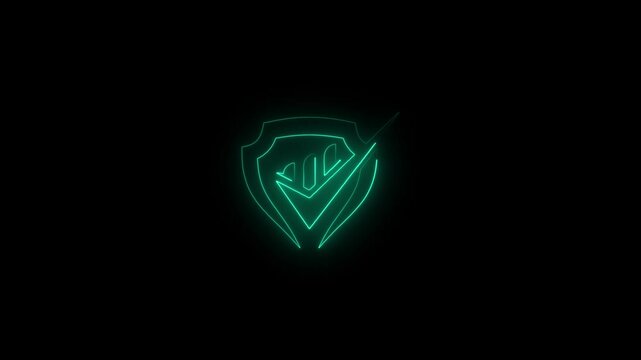 Abstract neon arrow growth , success concept. Profit growing icon animation. Growing business graph symbol animation.