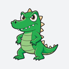 Angry crocodile man vector art Illustration clipart 