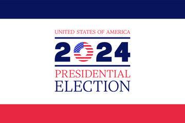 2024 United States Presidential Election Logo with Patriotic Design