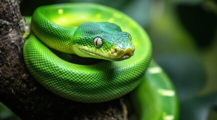 Fototapeta premium green snake 