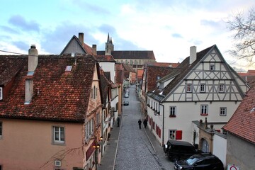 Old town in Rothenburg ob der Tauber, Germany