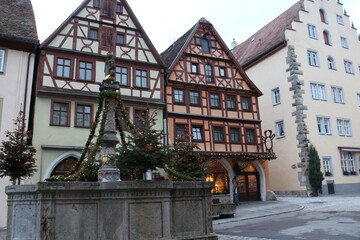 Old town in Rothenburg ob der Tauber, Germany