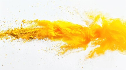 Abstract Yellow and White Swirling Powder Explosion