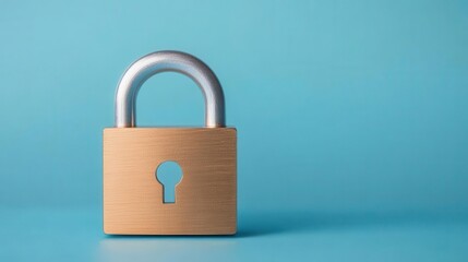 Fototapeta premium Digital padlock integrated with legal texts, representing cybersecurity compliance with laws, cybersecurity regulations, legal protection