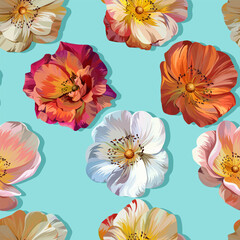 Tropical pattern. Paradise plants and flowers. Hawaiian pattern. Exotic, tropics