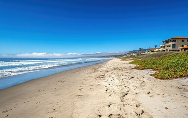 ocean beach with waves