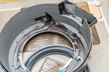 ドラム式洗濯乾燥機の分解洗浄