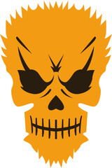 Horror and scary halloween faces silhouette icon, Pumpkin, emoji and tattoo ghost smile spooky jack evil mouth eyes scary silhouette vector illustration