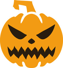 Horror and scary halloween faces silhouette icon, Pumpkin, emoji and tattoo ghost smile spooky jack evil mouth eyes scary silhouette vector illustration