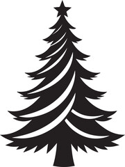  Christmas tree Silhouette Vector illustration