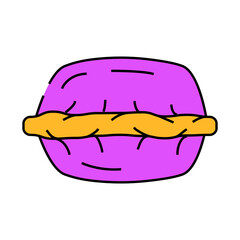 dumpling dish line icon vector. dumpling dish sign. isolated symbol illustration