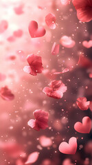 Obraz premium red rose petals