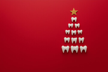 Christmas Tree Shape Made of Teeth