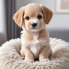 puppy dog on a couch