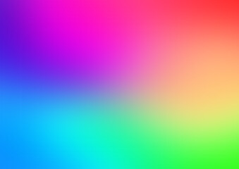 Light Multi color, Rainbow gradient blurred bright pattern. Texture smooth and blurred gradient brilliant backdrop. Design layout multicolor for poster banner web. Gay Pride LGBT concept is colorful	
