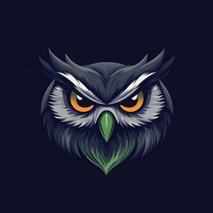 Obraz premium Minimalist Owl Logo Design