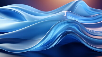 Fototapeta premium Abstract blue background with smooth lines