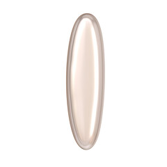 I metallic luxury chrome alphabet font 3d