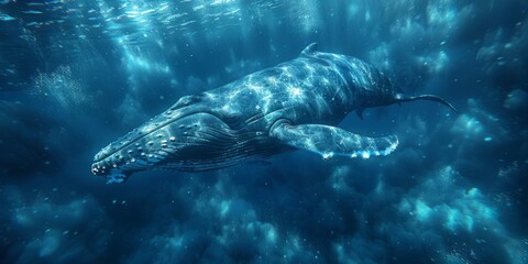 Fototapeta premium Humpback Whale Underwater