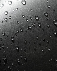 water drops on metal surface