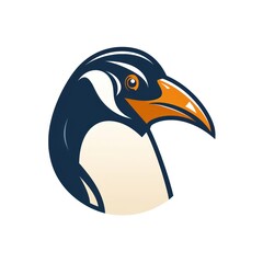 Naklejka premium Penguin on white background