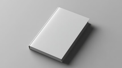 A mockup of a simple notebook with a blank cover