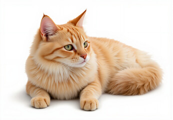 Obraz premium yellow cat isolated on white