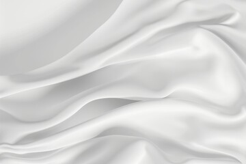 Obraz premium Soft waves of white fabric create an abstract, serene backdrop perfect for artistic presentations and elegant designs
