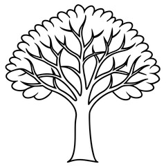 Obraz premium tree silhouette vector art illustration