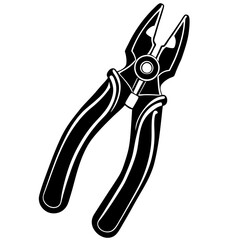 pliers  silhouette vector art illustration