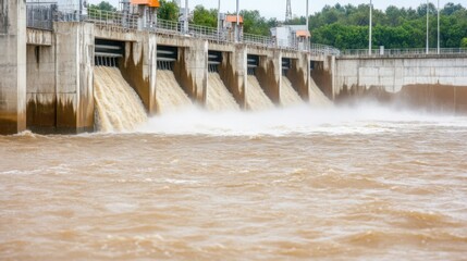 Floodwaters Burst Through Dam During Heavy Rainfall