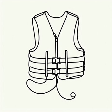 recommend clip art:  life jacket silhouette thin lines 