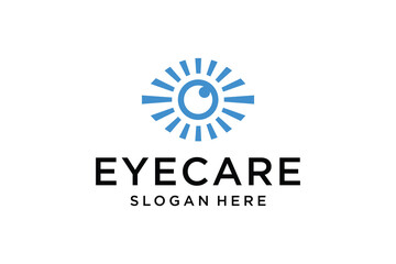 Eye Care Logo Design Template. Eye Care Clinic Logo Inspiration. Vision Care Logo Vector. Eye Icon.	