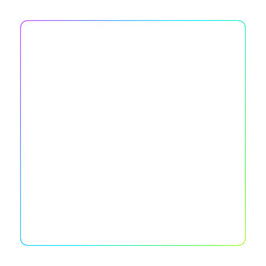 カラフルなグラデーションの四角いフレーム - 細い線のシンプルでおしゃれなデコレーションの素材
