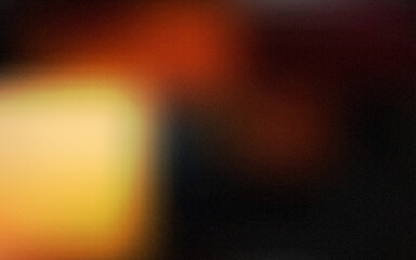 Abstract black and orange light liquid background. Gradient mesh effect bright color blend. Blurred colorful mix fluid and grain grunge texture gradation, vector noise blur abstract background