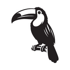 Toucan Silhouette Vector Illustration