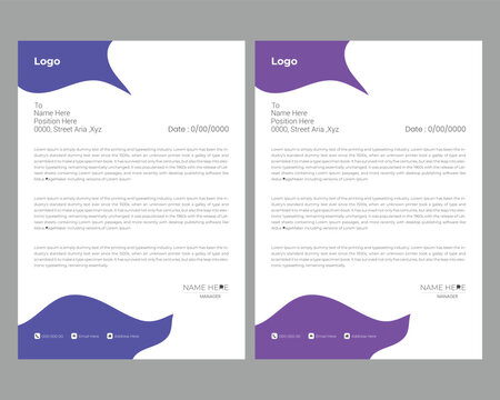   Business Letterhead Design Template
