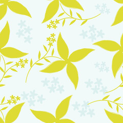 Beautiful pattern with flowers and leaf. Floral vector illustration