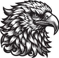 Eagle vector and Eagle emblem black on white