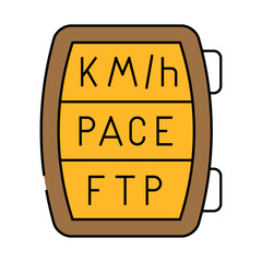 cyclometer device line icon vector. cyclometer device sign. isolated symbol illustration