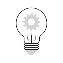 Securing AI Innovation Bulb Vector Icon Design, innovation guard, idea preservation, secure technology, creative protection,