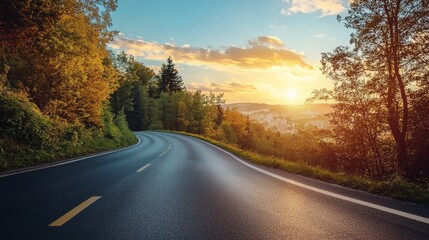 Fototapeta premium make a image of road view, car road, city, sunny day 