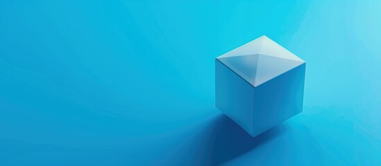Blue Cube Minimalist Design