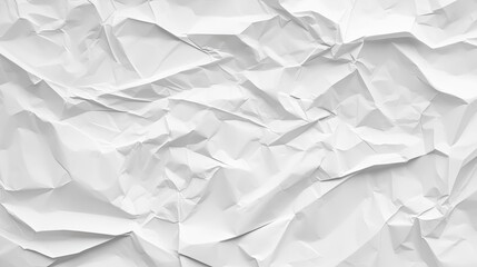 Obraz premium Close-up of a white crumpled paper texture.
