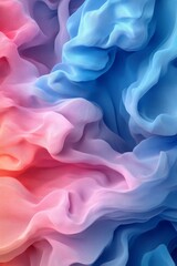 Obraz premium Abstract Colorful Fluid Art Background. Digital Rendering with Blue, Pink, and Purple Swirls.