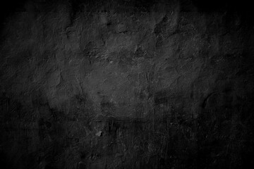 Dark black concrete wall background or texture	
