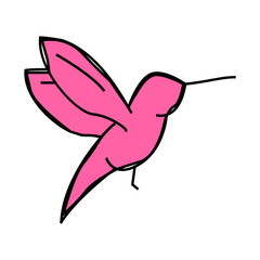 colibri little bird line icon vector. colibri little bird sign. isolated symbol illustration